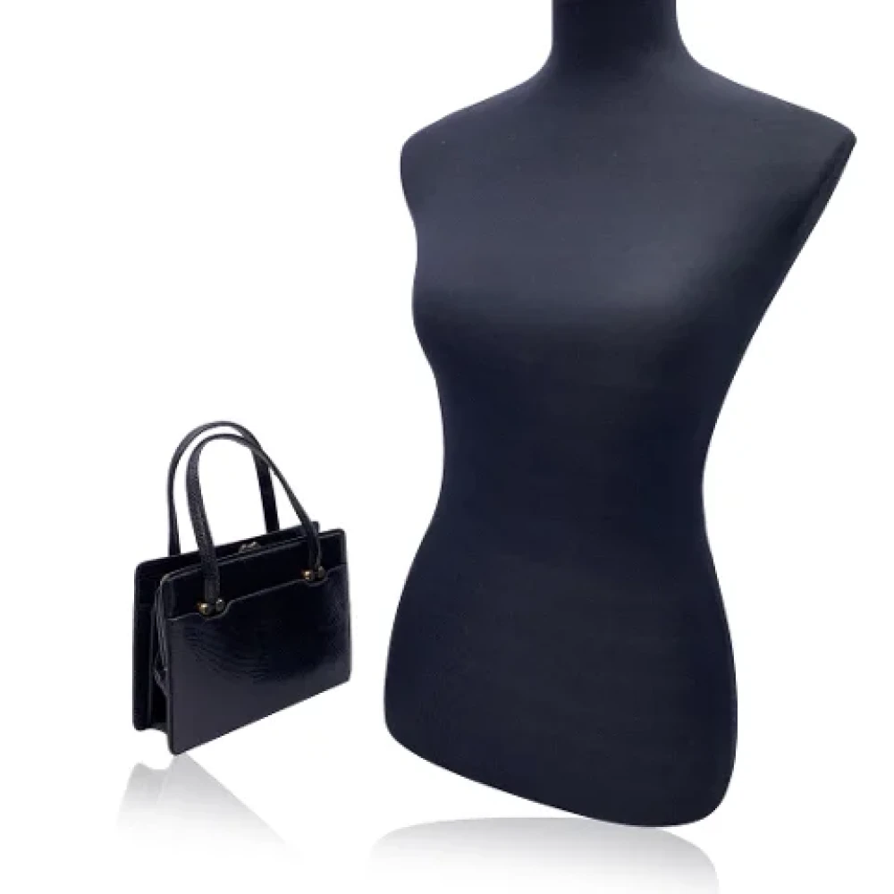 Gucci Vintage Pre-owned Leather handbags Black Dames