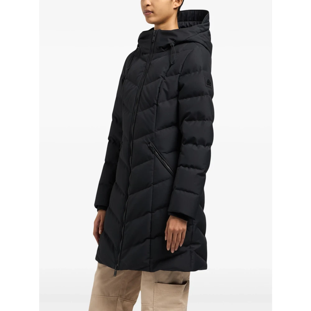 Moose Knuckles Zwarte Cloud Parka Jas Black Dames