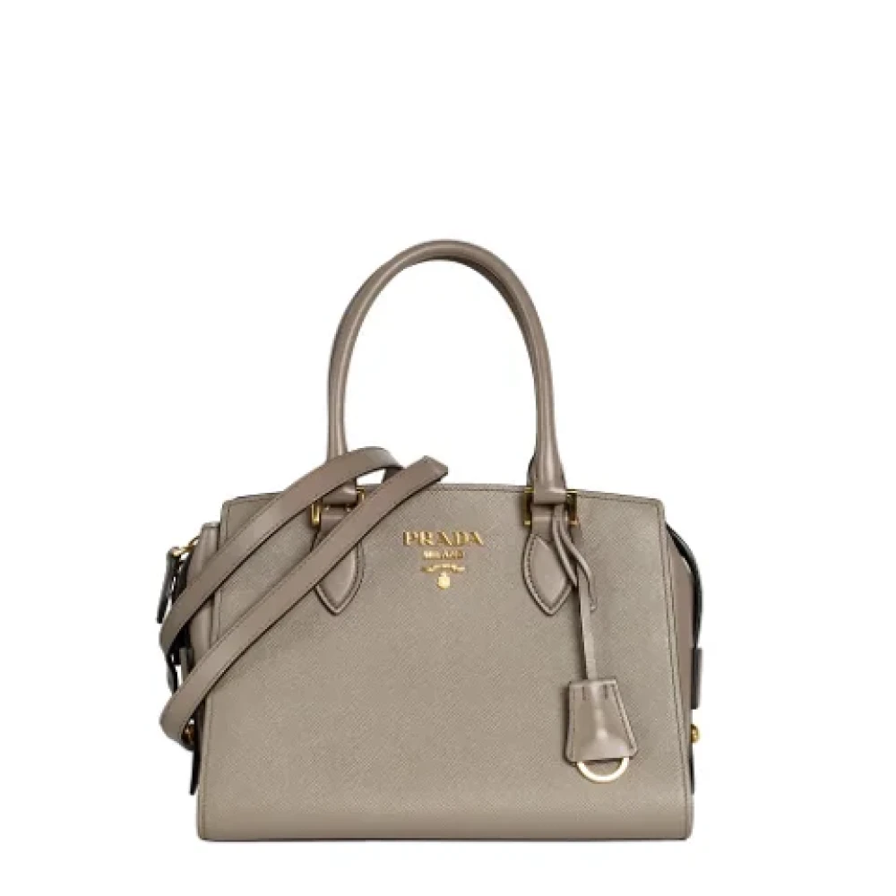 Prada Vintage Pre-owned Leather prada-bags Gray Dames