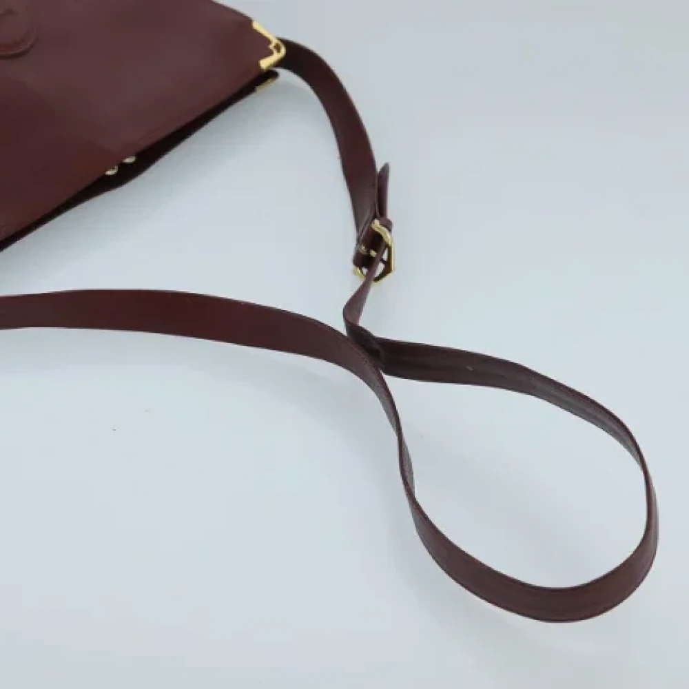 Cartier Vintage Pre-owned Leather shoulder-bags Red Dames