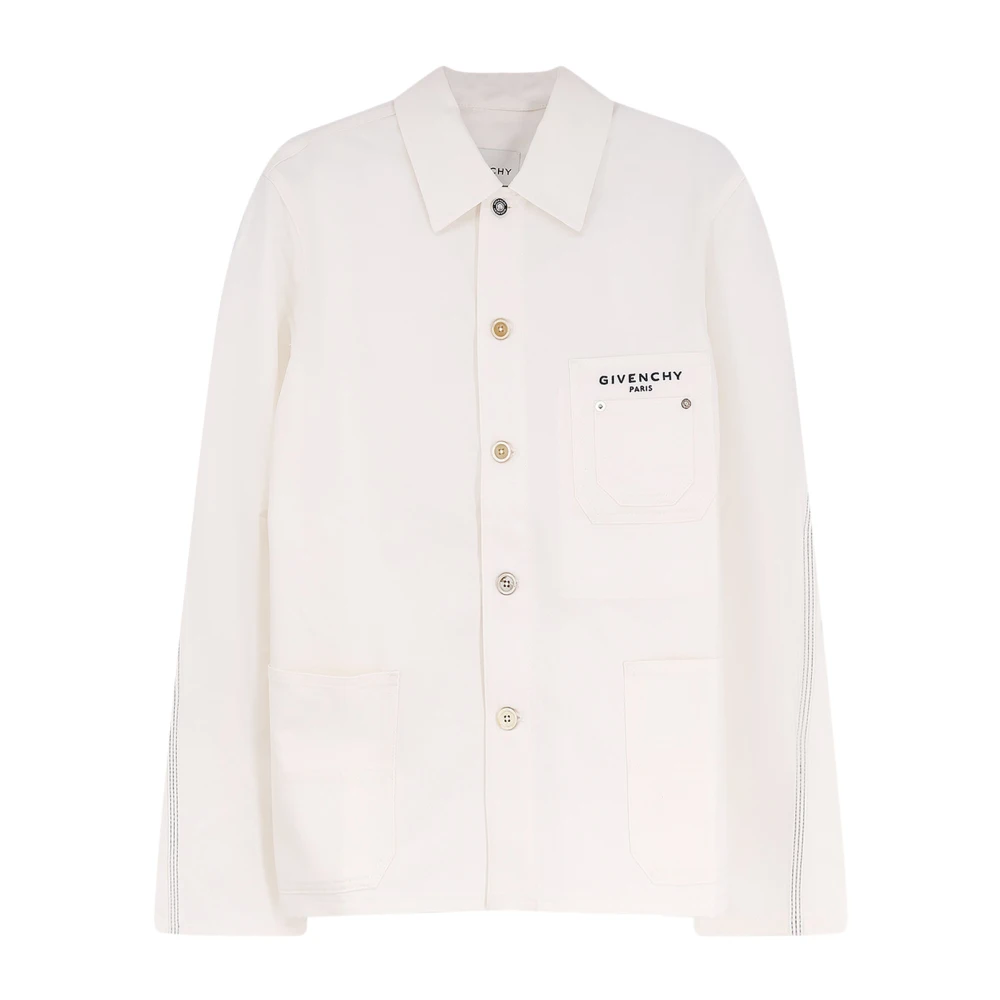 Givenchy Herr Vit Jackor L, Bomull, Couture Seam Jacket