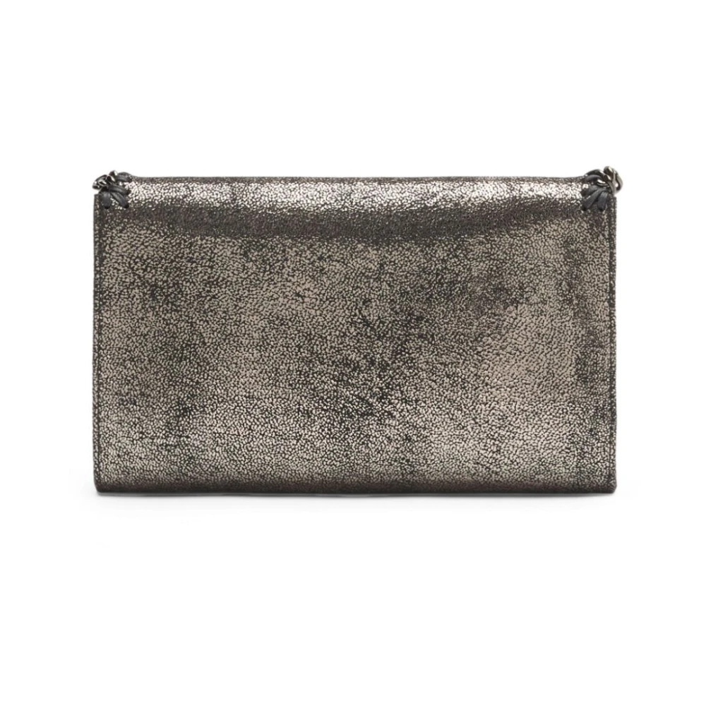 Stella Mccartney Zilveren Tas met Omslagtop en Magneetsluiting Gray Dames
