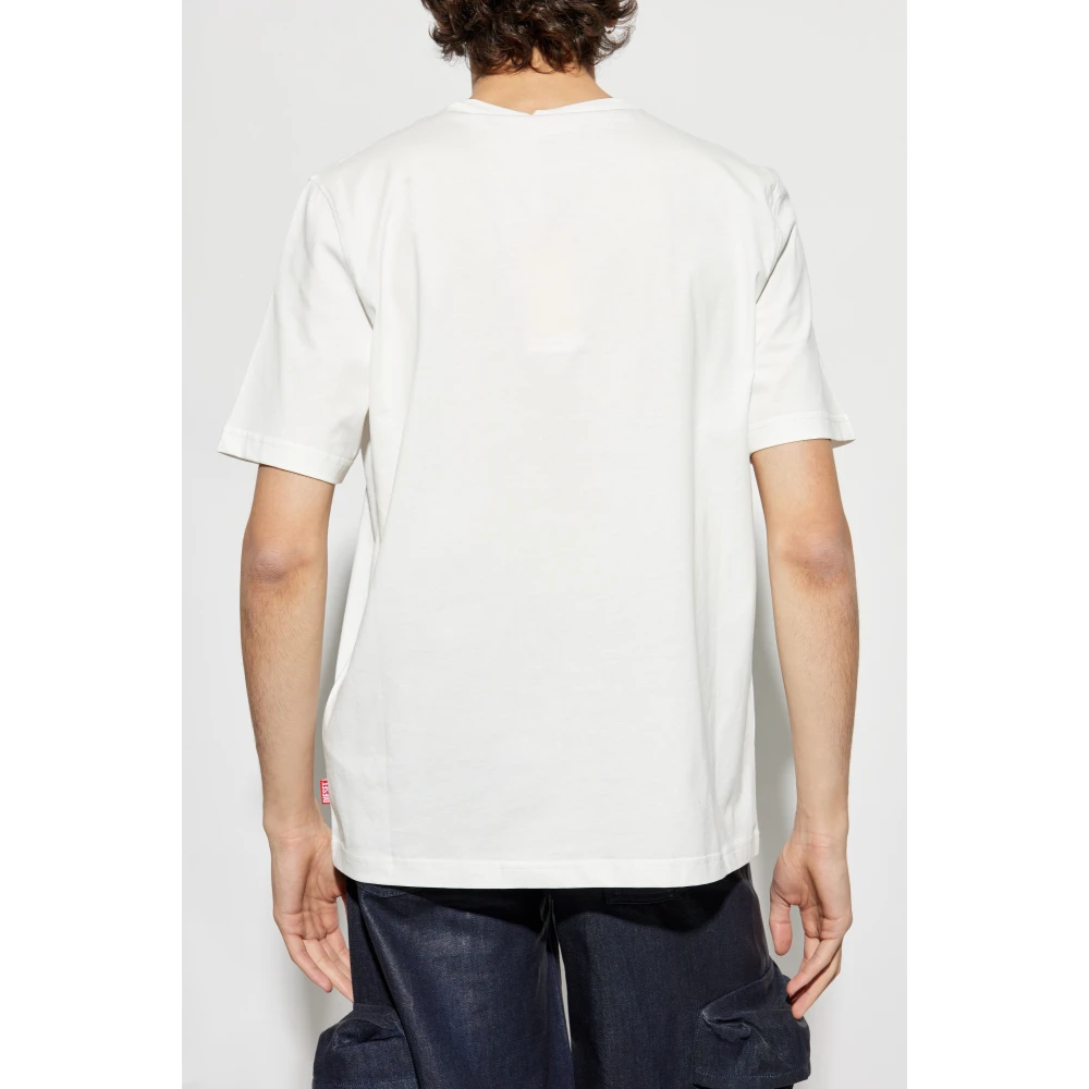 Diesel T-shirt T-Adjust-R19 Beige Heren