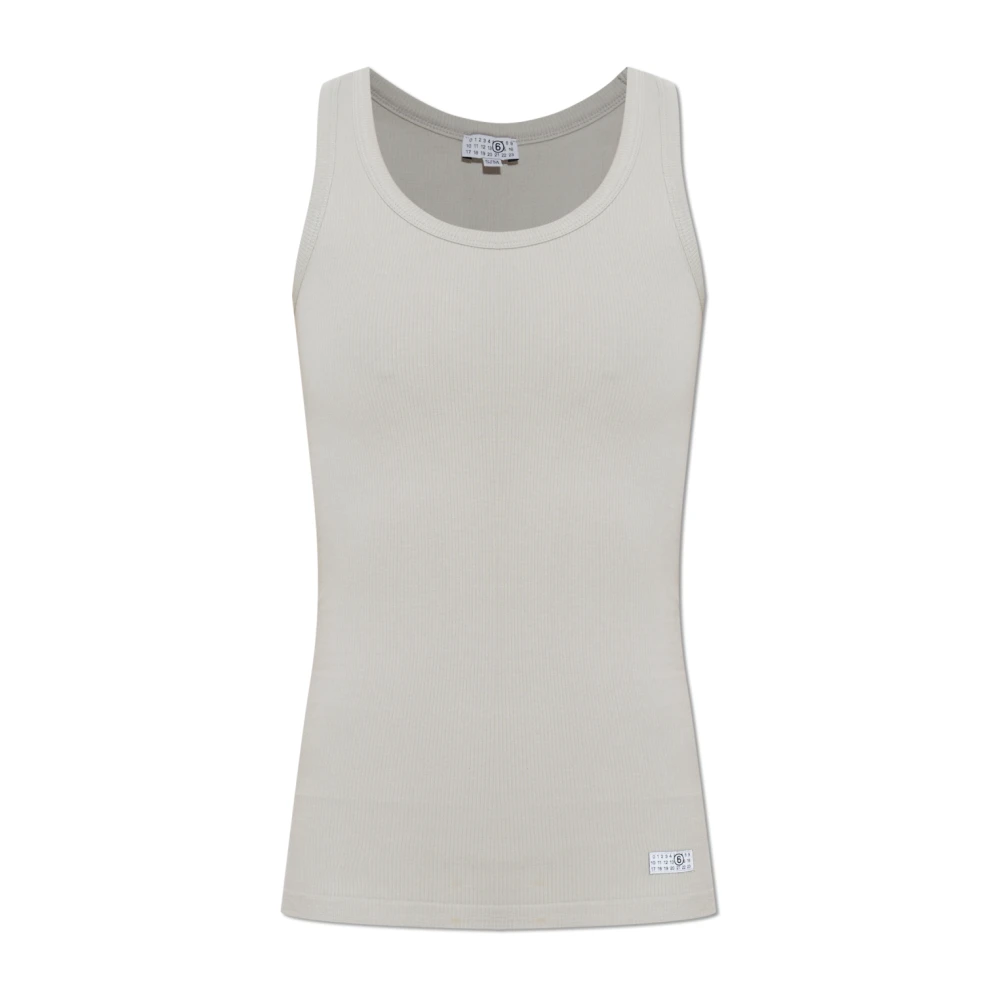 Mm6 Maison Margiela Vrouw Grijs Tops Dames, S, Top Uit De Underwear Collection
