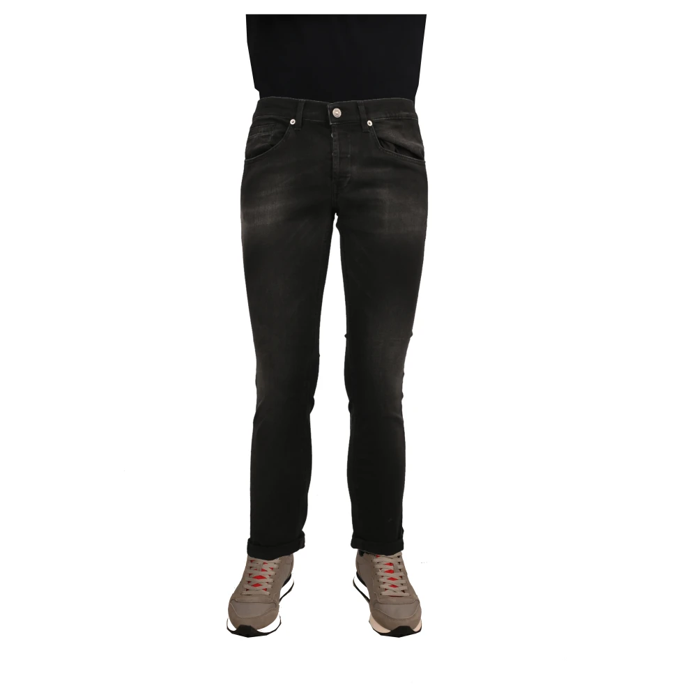 Dondup Skinny Fit Katoenen Jeans Black Heren