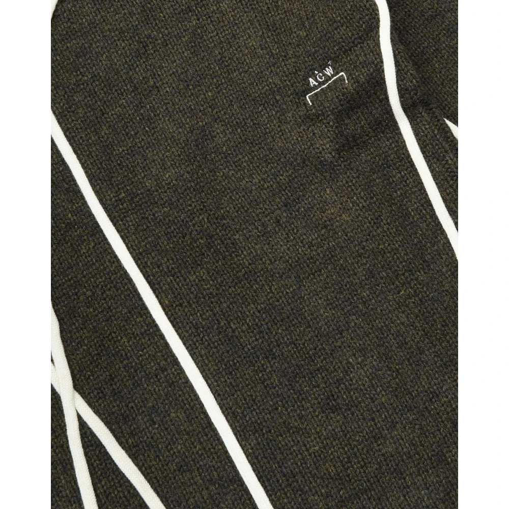 A-Cold-Wall Contour Gebreide Hoodie Grijs Groen Gray Heren