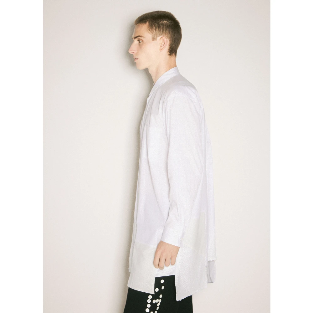 Comme des Garçons Contrastpaneel Pailletten Shirt White Heren