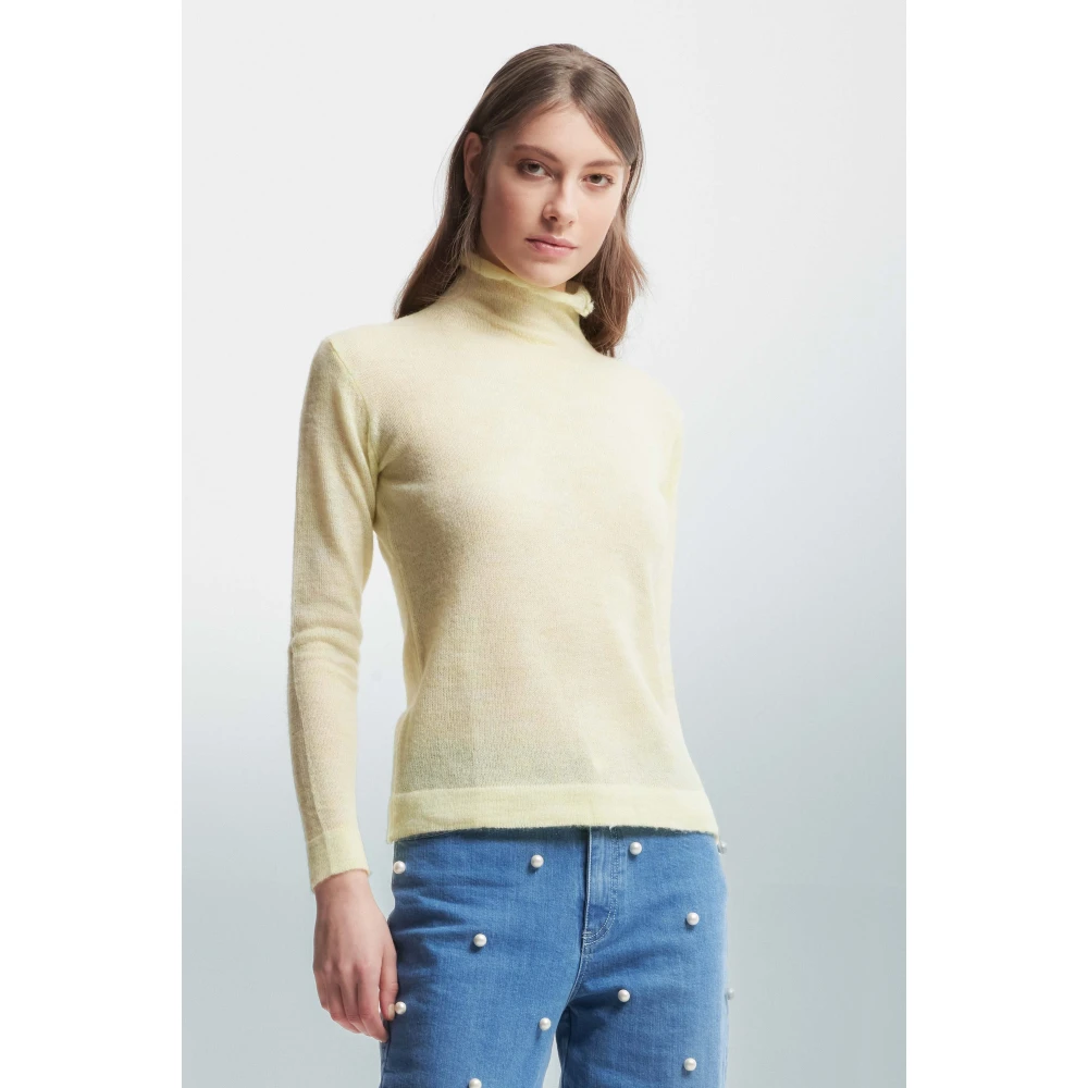 Kocca Angora Wol Ribtrui Yellow Dames