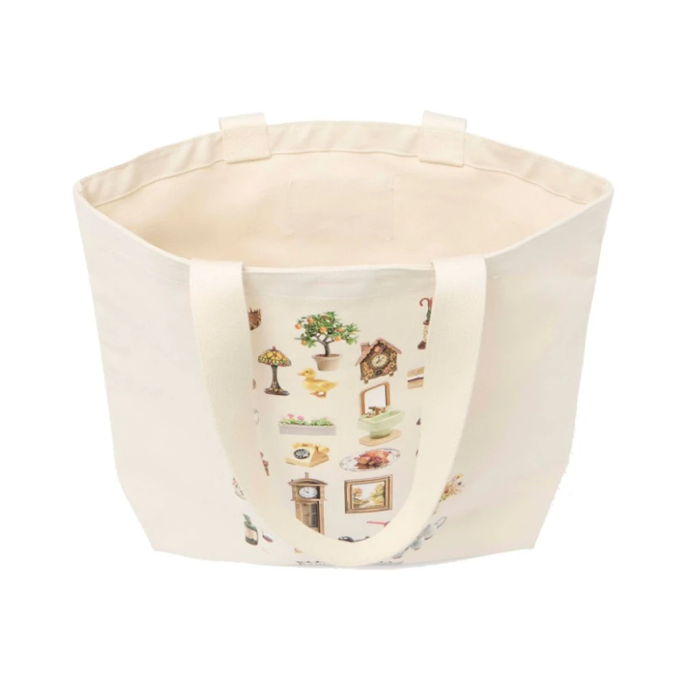 JW Anderson Tote Tas met Grafische Print in Wit White Dames