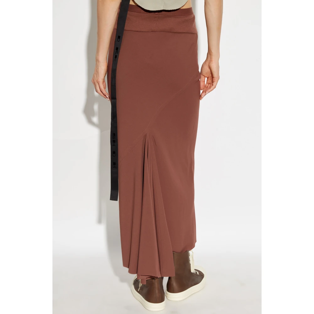 Rick Owens Rok Calf Bias Rok Brown Dames