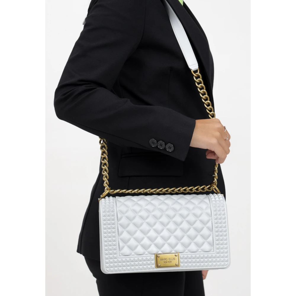 Marc Ellis Gewatteerde Schoudertas Flat Penka White Dames