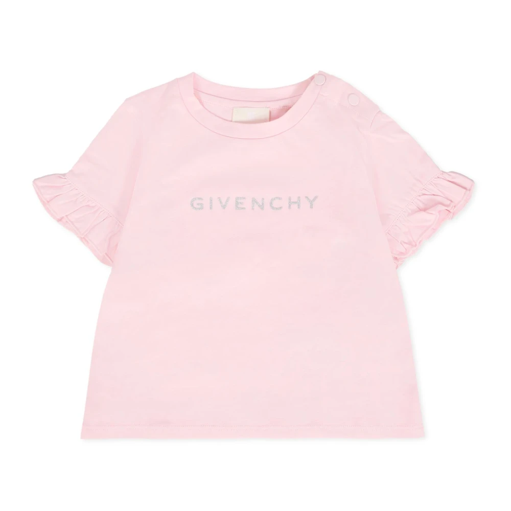 Givenchy Unisex Pink Short Sleeves T-Shirt With Ruffle