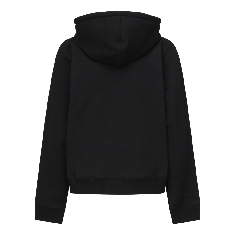 Chloé Zwarte Sweater met Capuchon en Slang Koord Black Dames