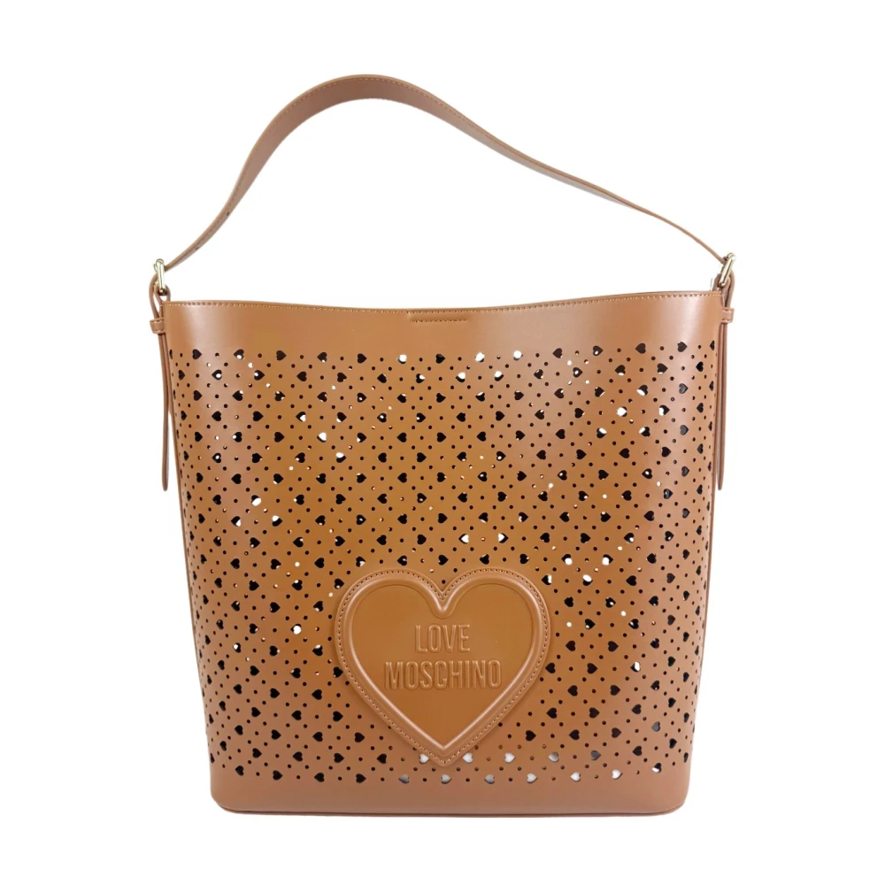 Love Moschino Women's Brown Traforato Sacca - Shopping Bags - One Size - Bags