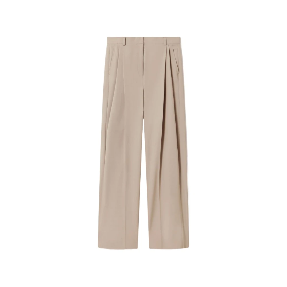 Stella Mccartney Beige Tapered Trousers, Female, S, Trousers Grey