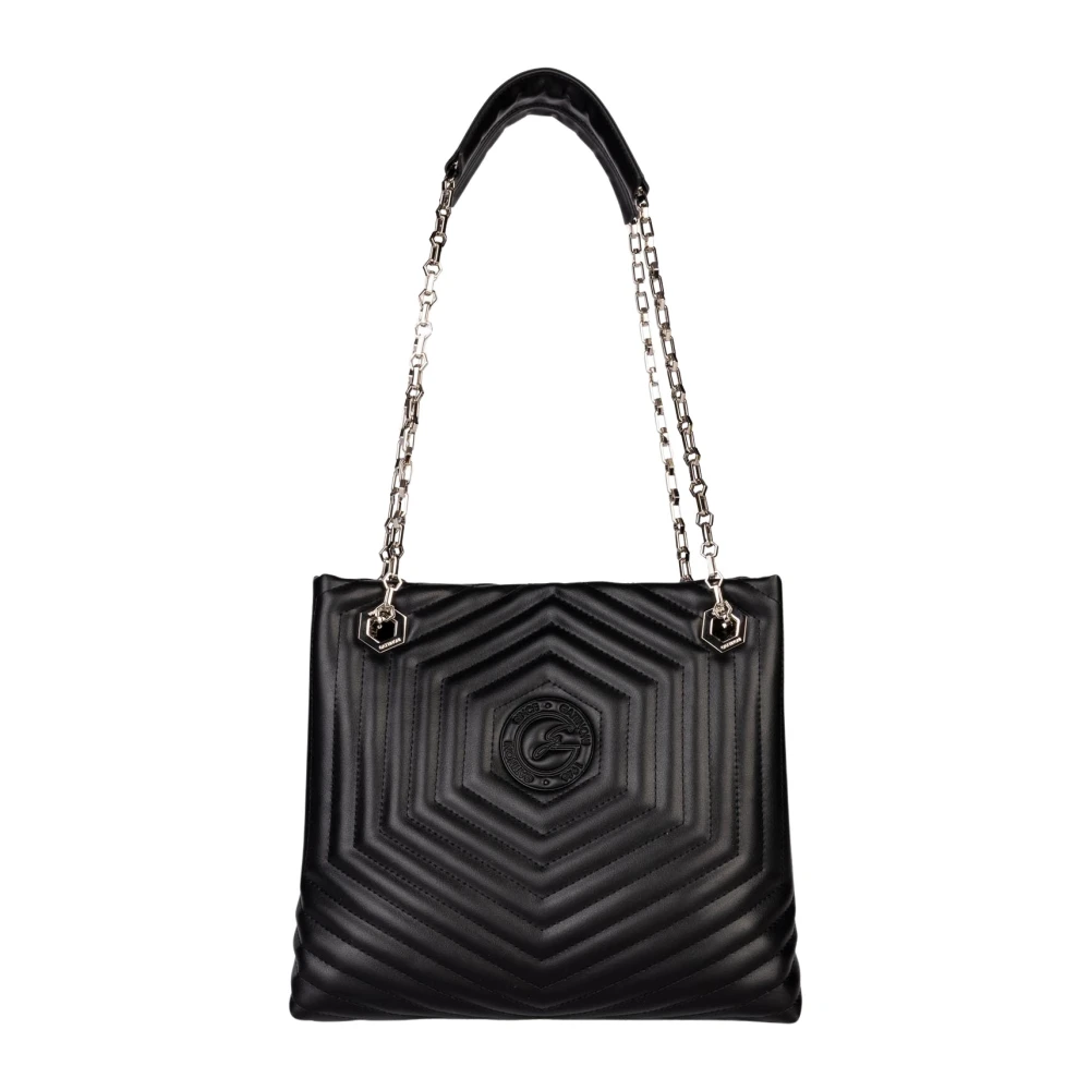 Gattinoni Zwarte schoudertas met kettingriem Black Dames