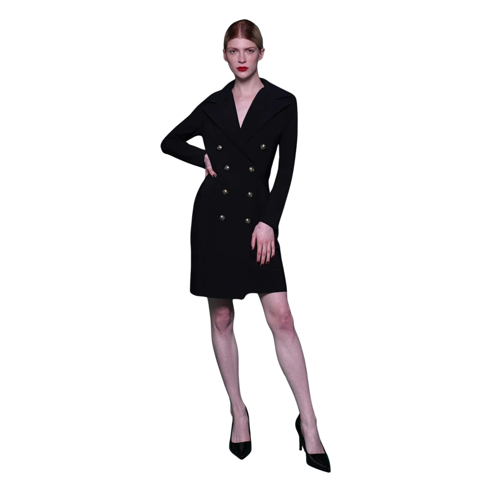 Chiara Boni Stretch Jersey Jurk Black Dames