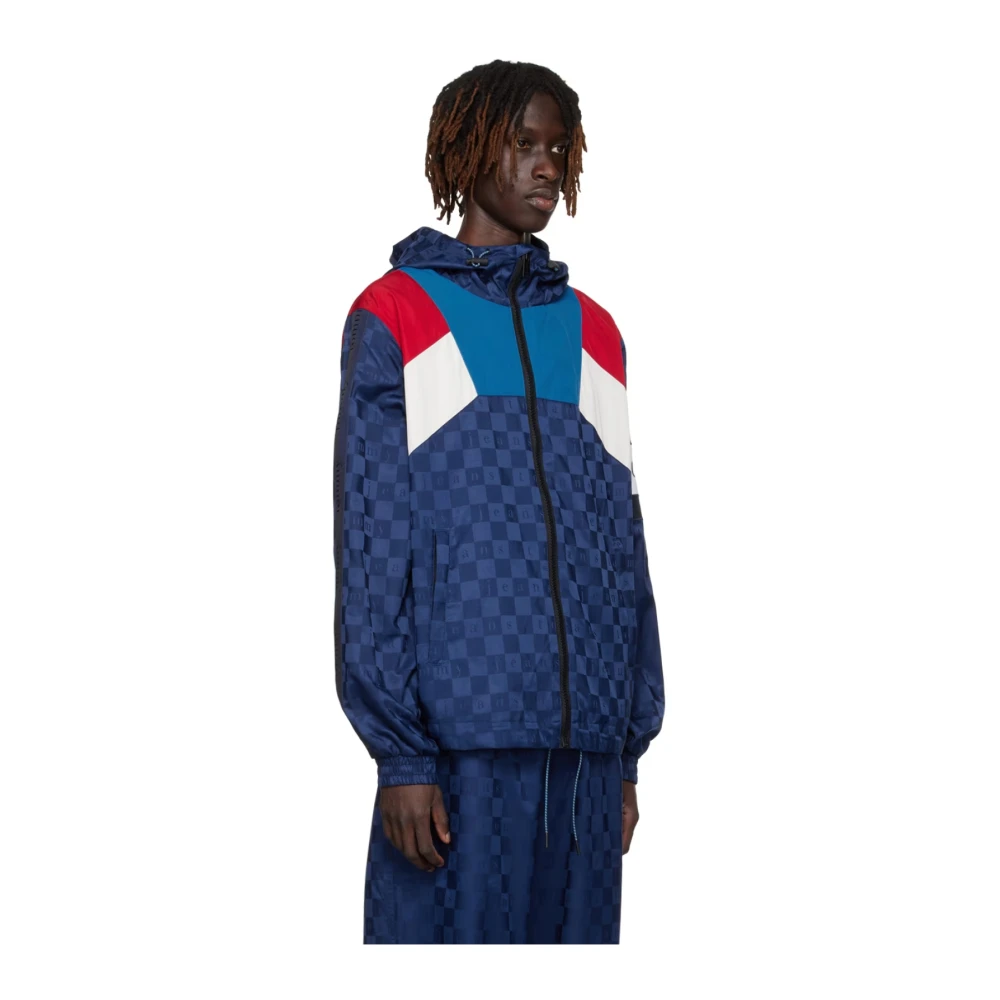 Tommy Hilfiger Geblokte capuchon trackjack Blue Heren
