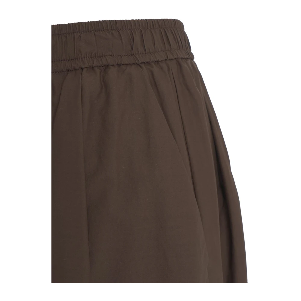 8pm Bruine Maxi Rok Drake Katoen Elastisch Brown Dames