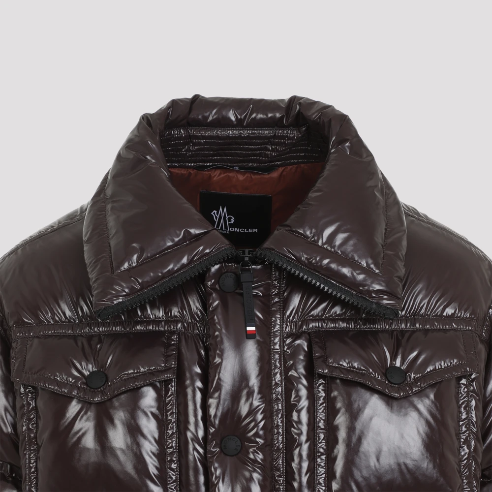 Moncler Taupe Overhemdjasje Brown Heren