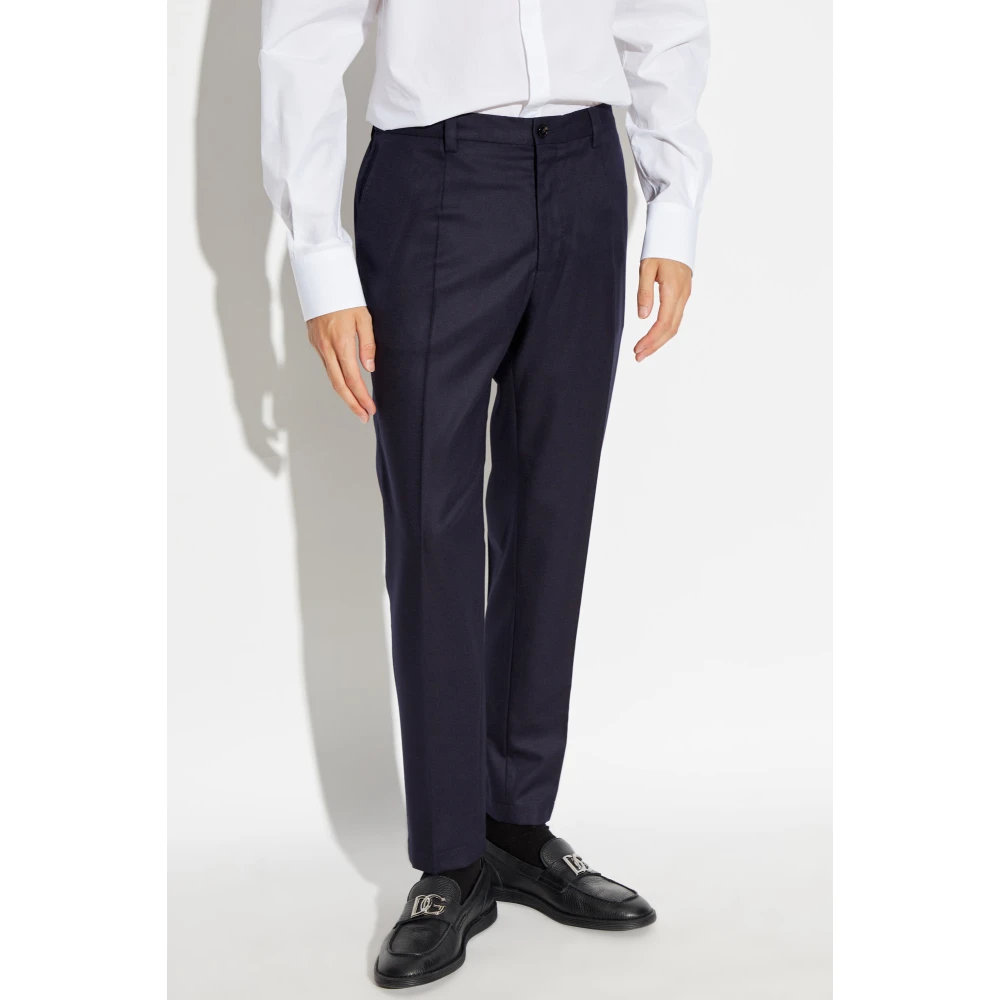 Dolce & Gabbana Wollen broek Blue Heren