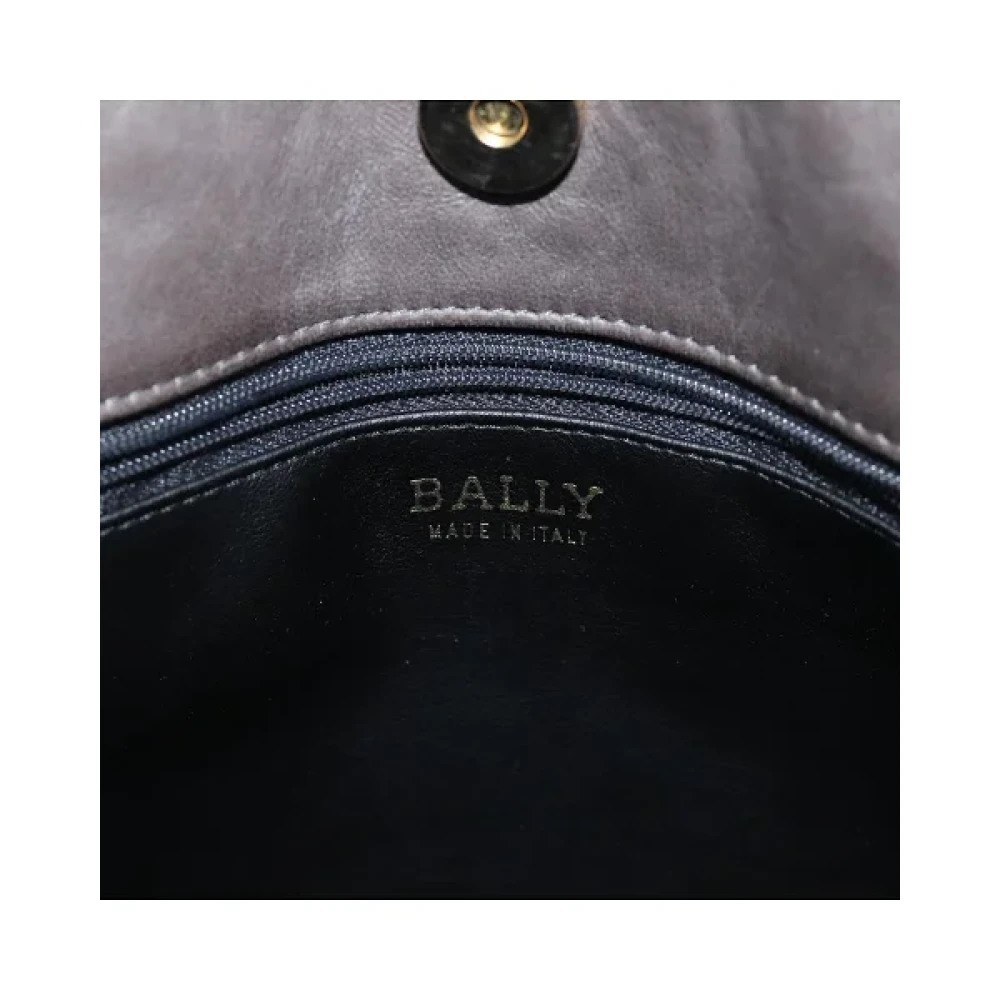 Bally Pre-owned Leather shoulder-bags Gray Dames