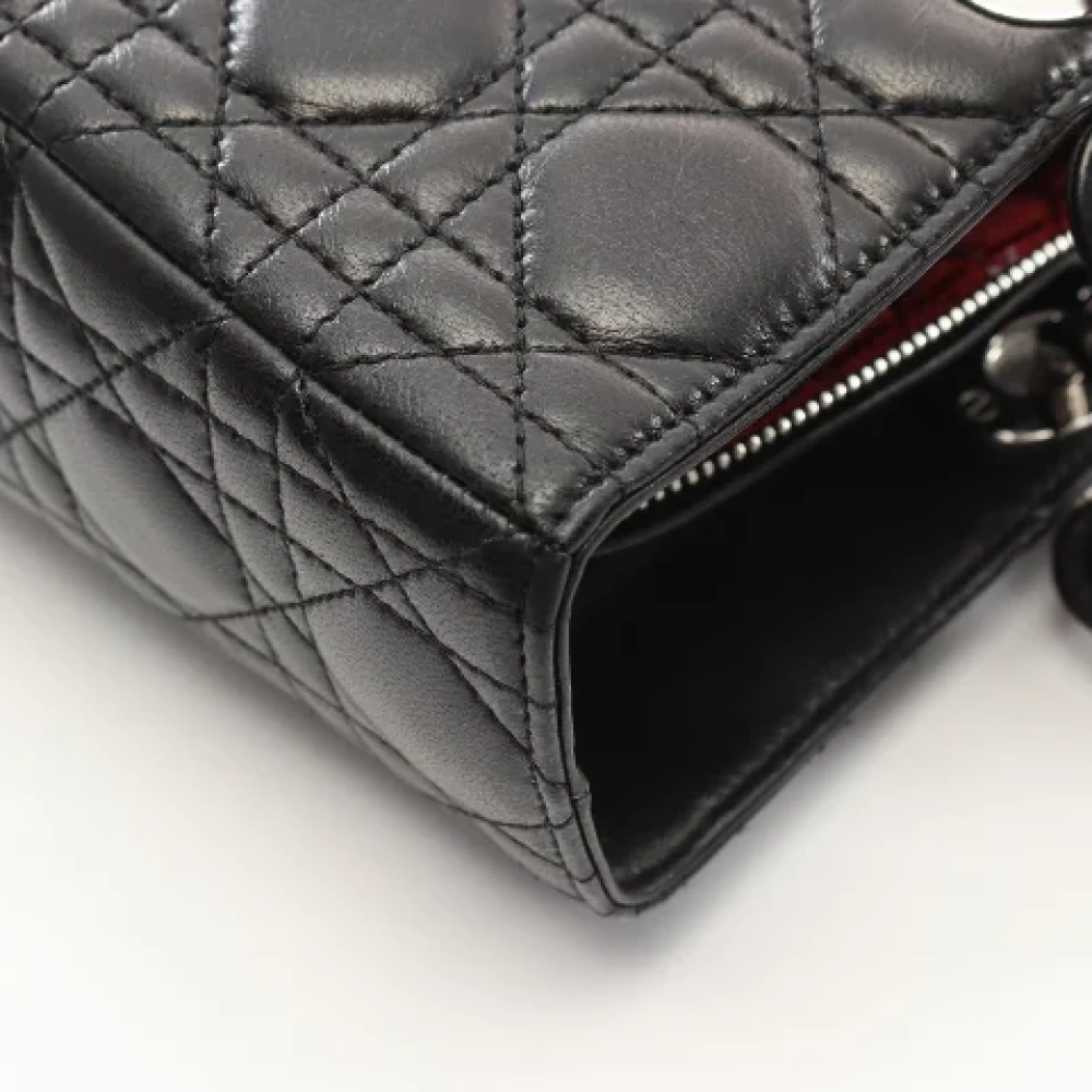 Dior Vintage Pre-owned Leather dior-bags Black Dames