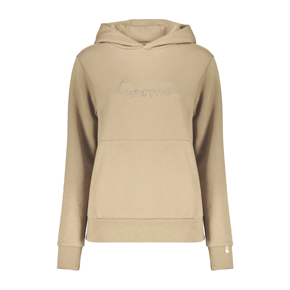 Herno Donna Beige - Felpa Con Cappuccio E Dettaglio Logo - Sweatshirts & Hoodies - M