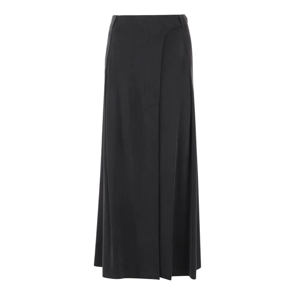 Giorgio Armani Donkergrijze Lange Rok Interlock Gray Dames