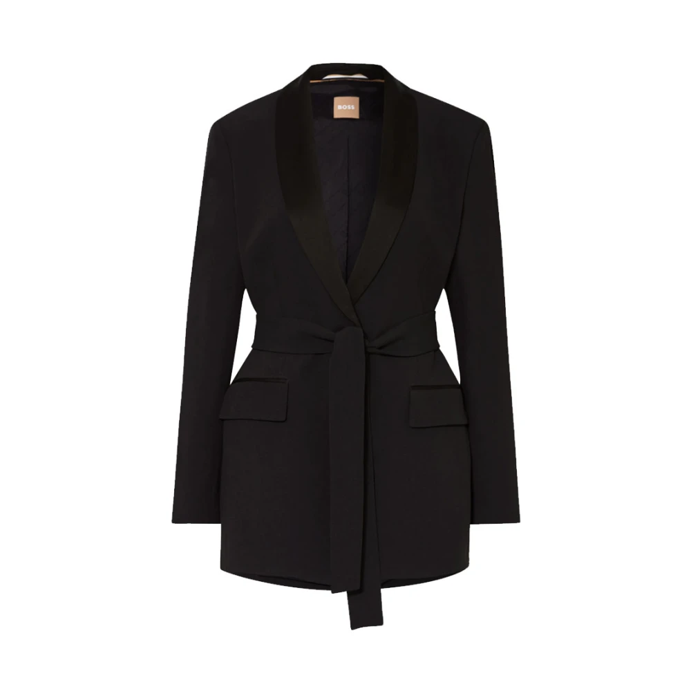 Hugo Boss Elegant Oversize Fit Blazer Black Dames