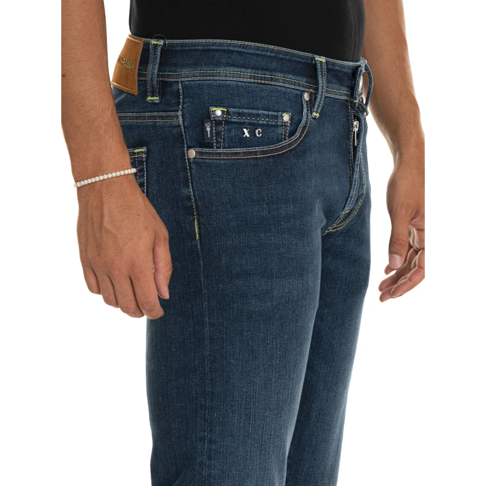 Tramarossa Zip Stretch Denim Jeans Blue Heren