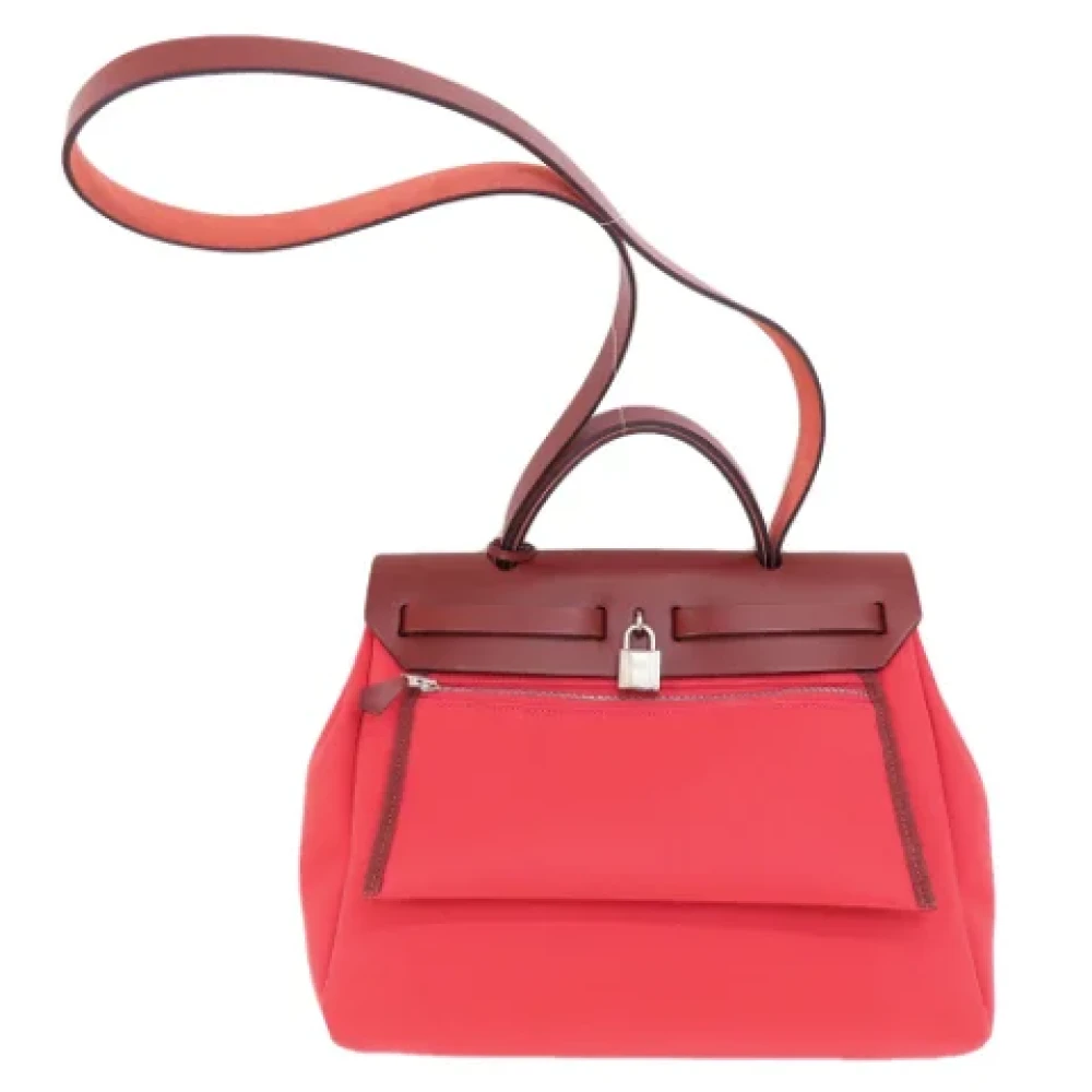 Hermès Vintage Pre-owned Fabric handbags Red Dames