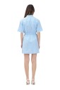 robe-courte-rayee-bleue