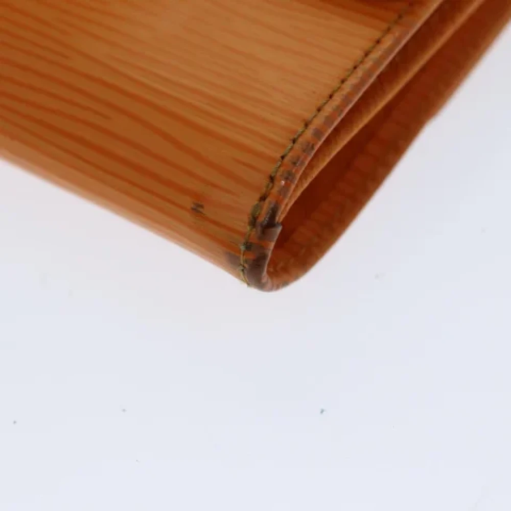 Louis Vuitton Vintage Pre-owned Leather wallets Orange Dames