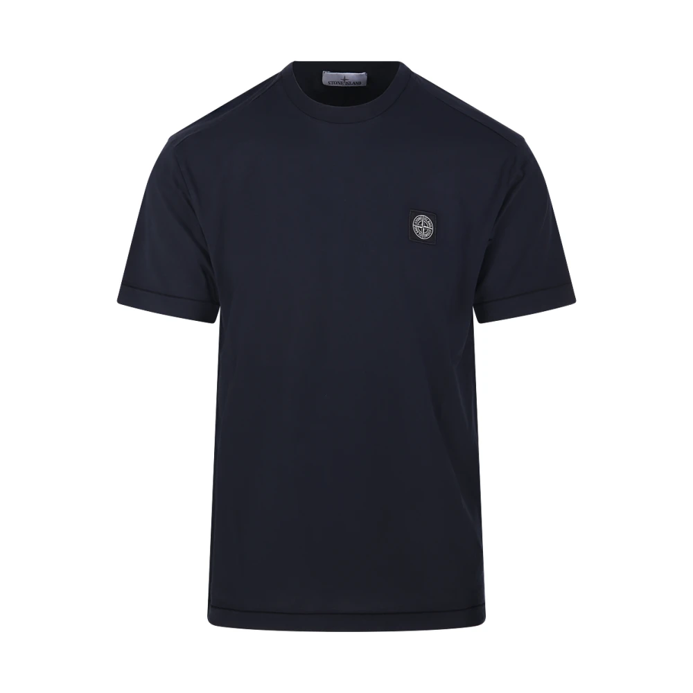 Stone Island , T-Shirts, Male, Blue, L, V0020 Ss T-Shirt