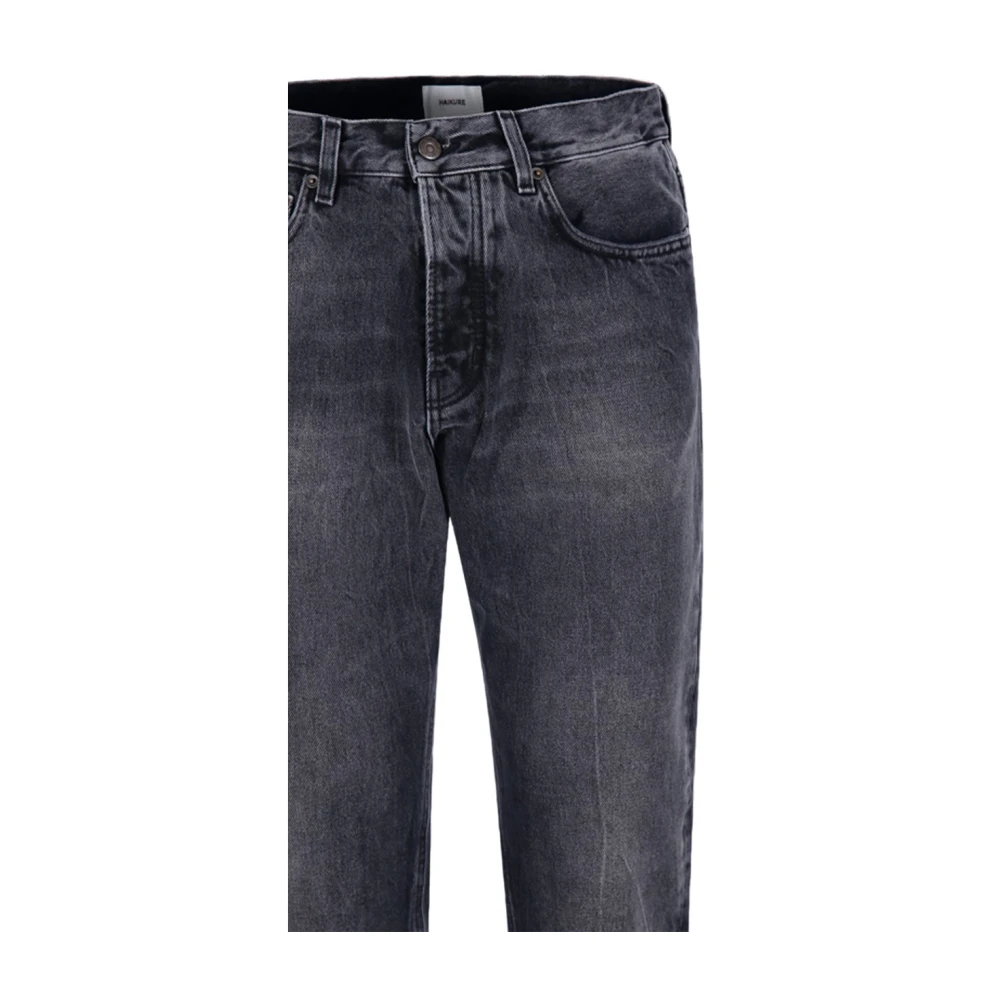 Haikure Zwarte Slim Fit Jeans met Distressed Effect Black Heren