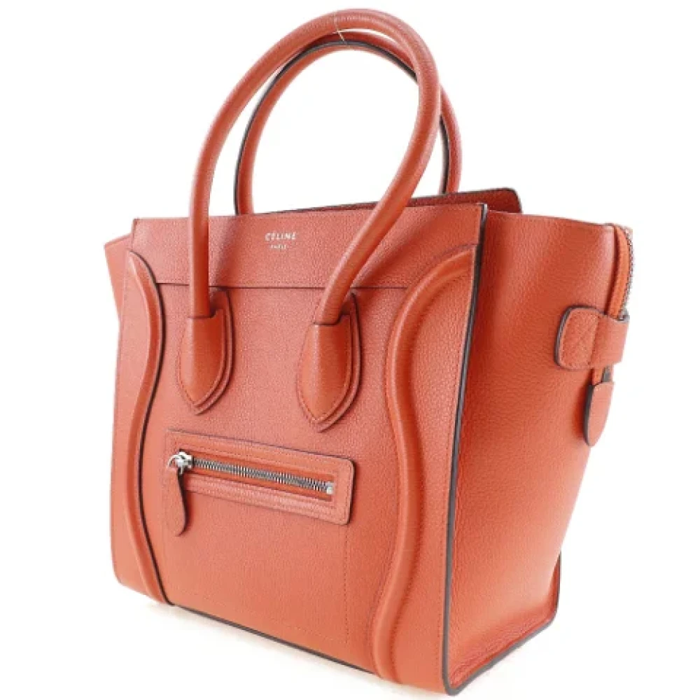 Celine Vintage Pre-owned Leather celine-bags Orange Dames