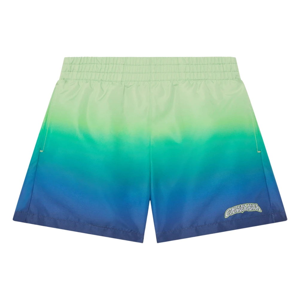 Casablanca Boys Multicolor Kids Swimming Trunks, 11 Y, Gradient Print Swim Shorts