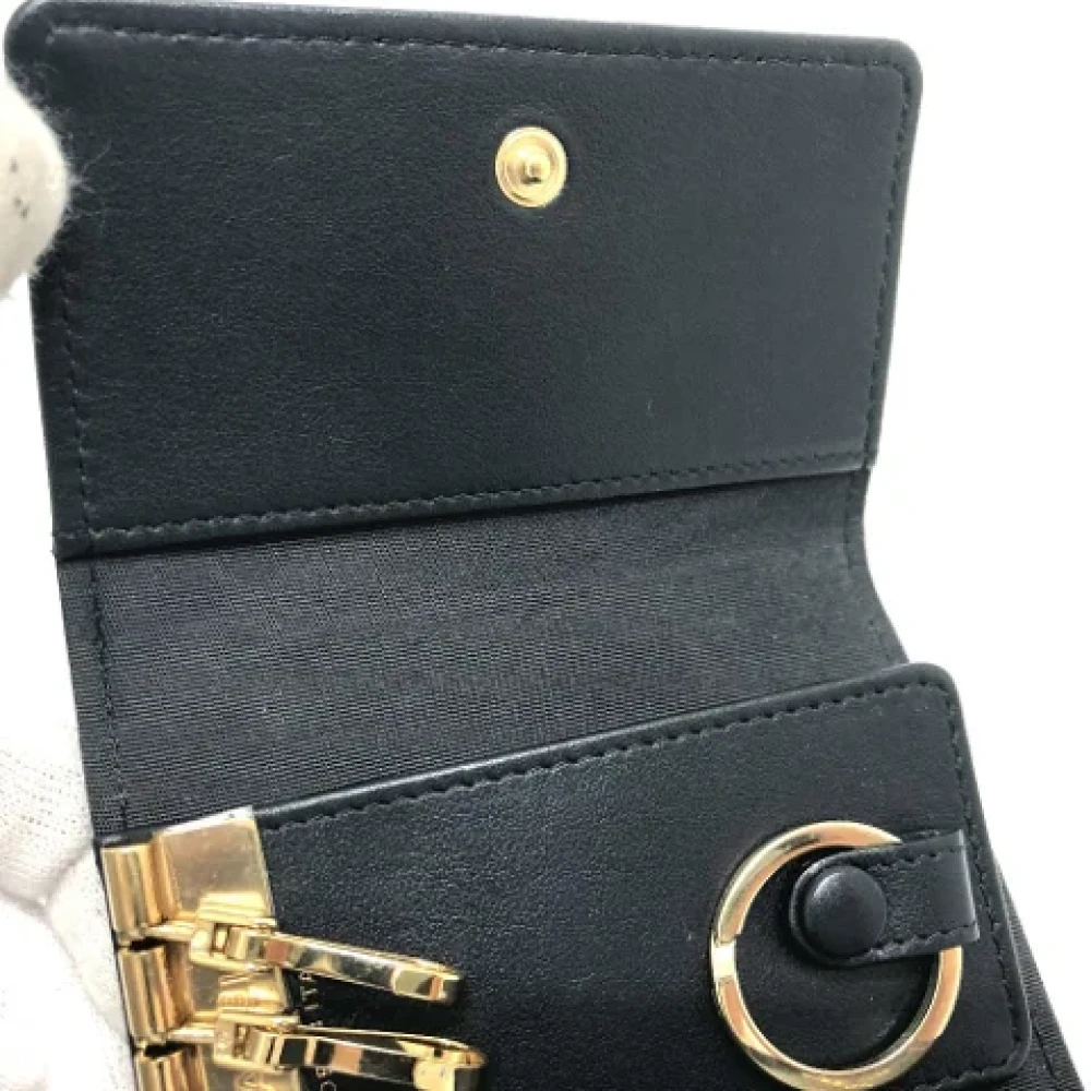Chanel Vintage Pre-owned Leather key-holders Black Dames