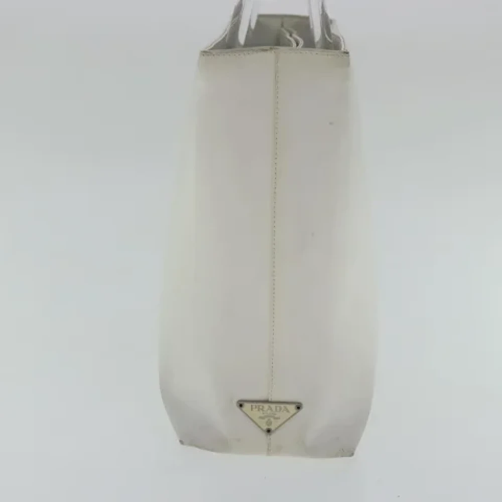 Prada Vintage Pre-owned Canvas handbags White Dames