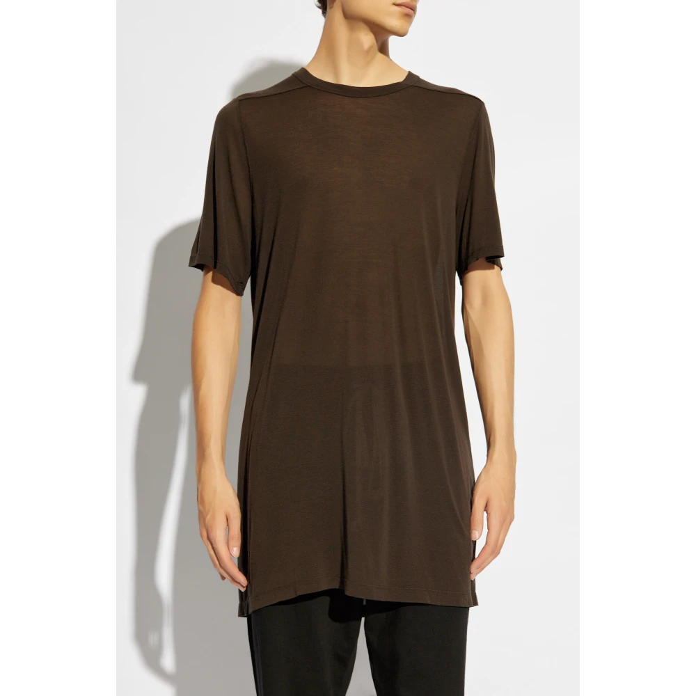 Rick Owens Level T Bruin T-Shirt Brown Heren