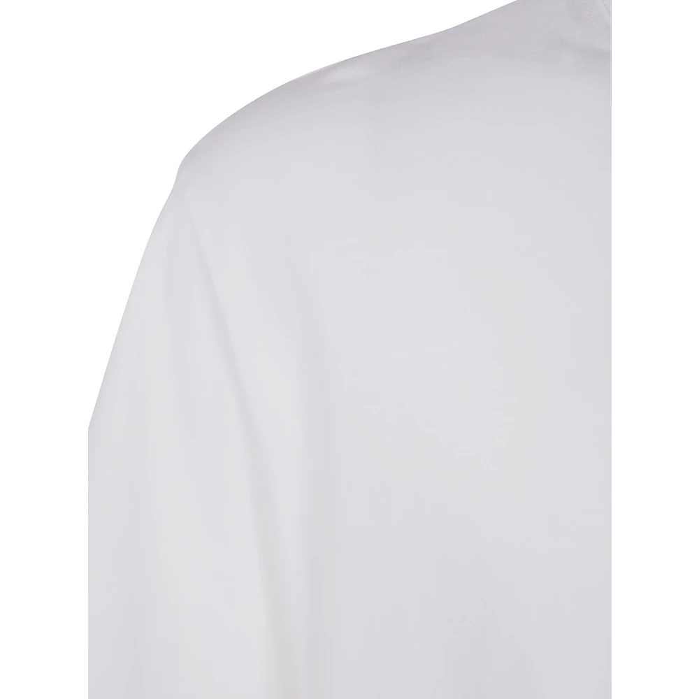 Golden Goose Distressed Cotton Jersey Regular T-Shirt White Heren