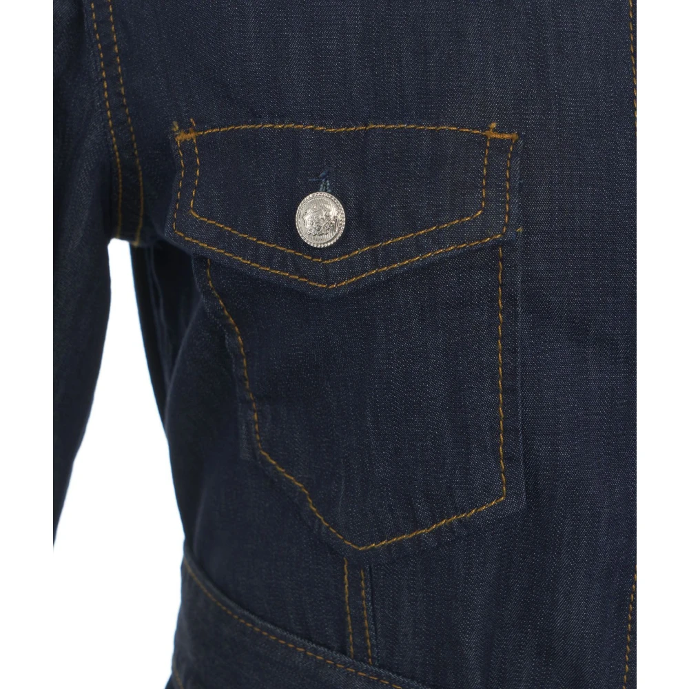 Liu Jo Denim Shirt met Ronde Zoom Blue Dames