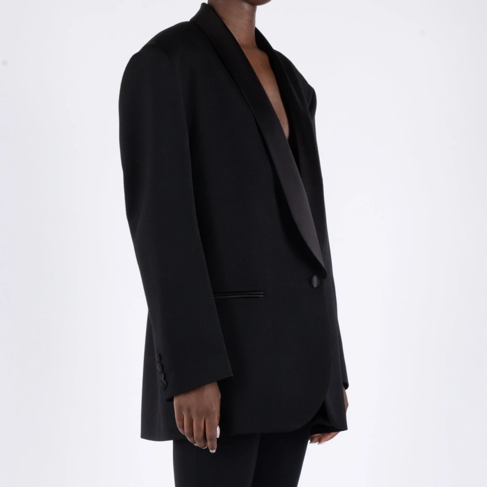 Magda Butrym Zijden Zwarte Blazer Black Dames