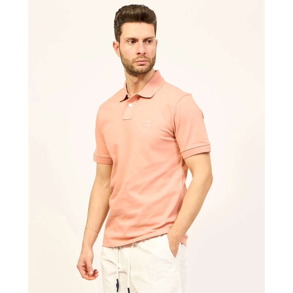 Boss Roze Polo Passenger T-shirt Pink Heren
