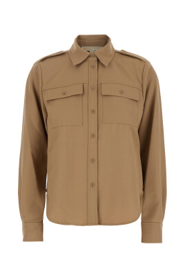 chemise-beige-avec-poches-femme