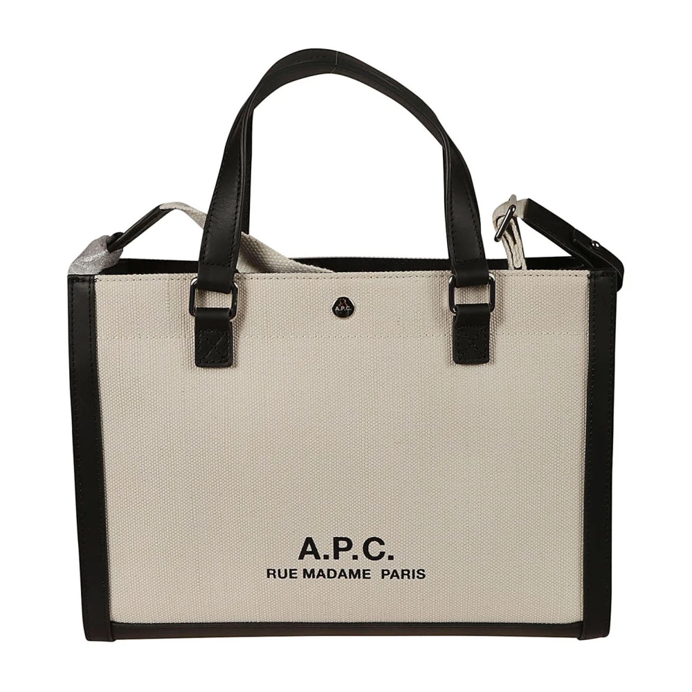 A.p.c. Stijlvolle Cowhide Tote Tas Beige Dames