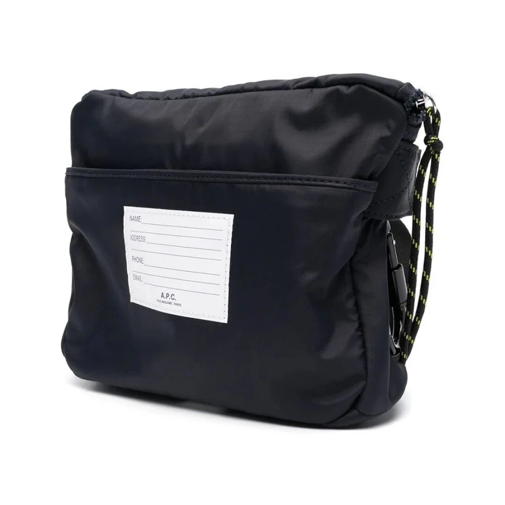 A.p.c. Nylon Bum Bag met Logo Applicatie Blue Heren