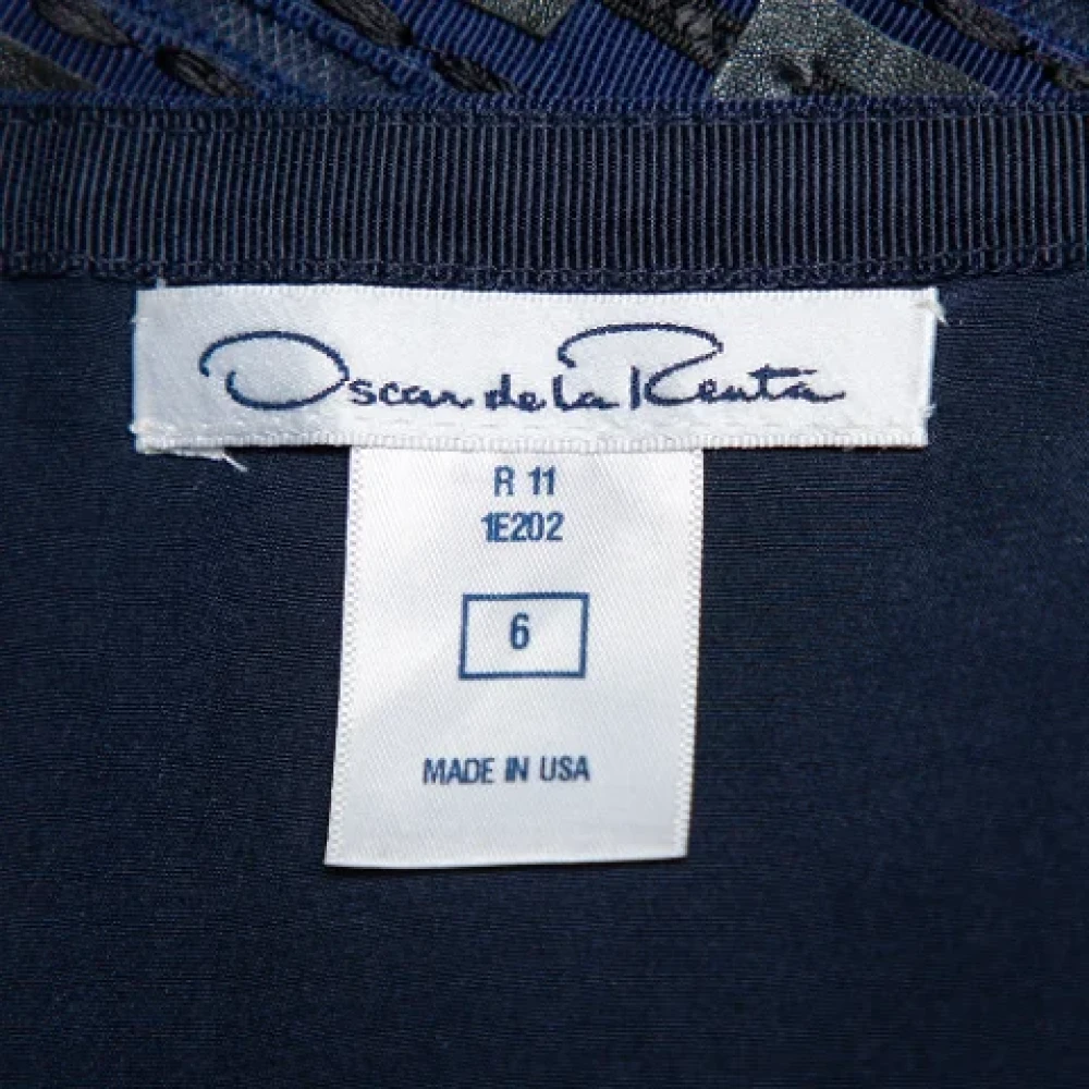 Oscar De La Renta Pre-owned Fabric bottoms Blue Dames