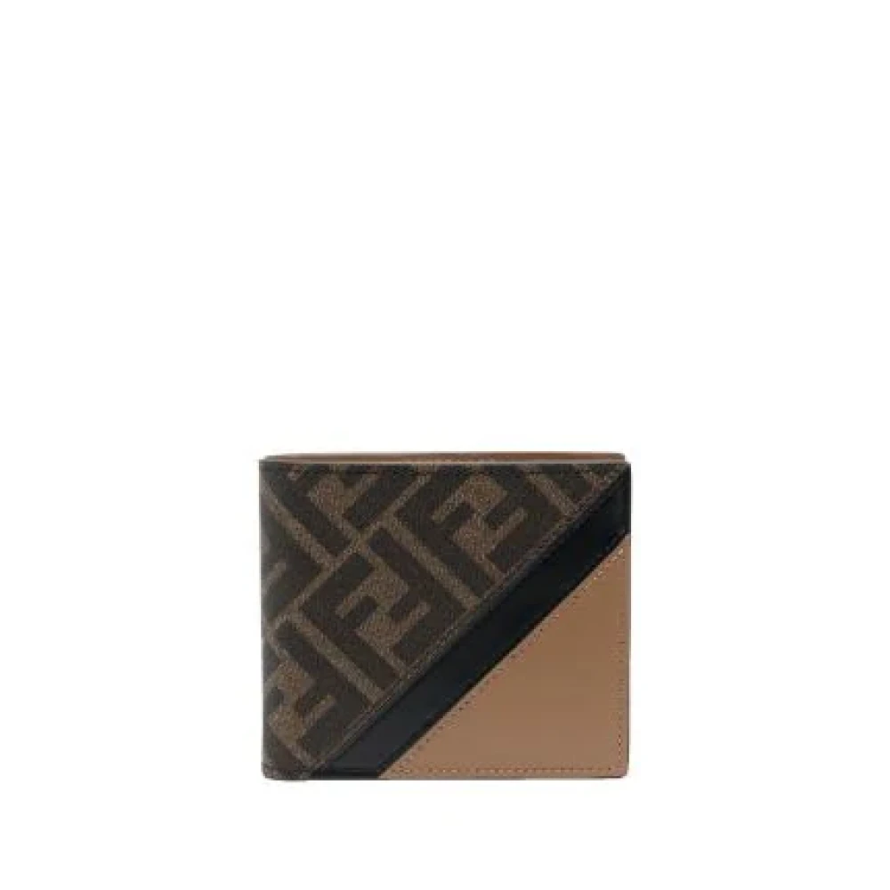 Fendi Opvouwbare Monogram Portemonnee Brown Heren